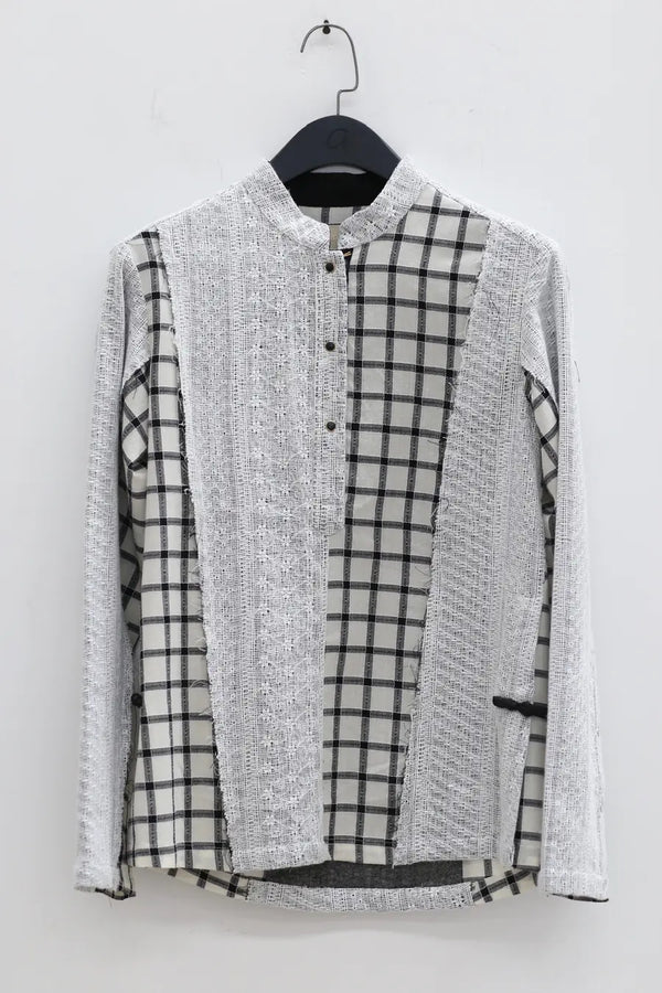 communs lace plaid top SS24-C119B